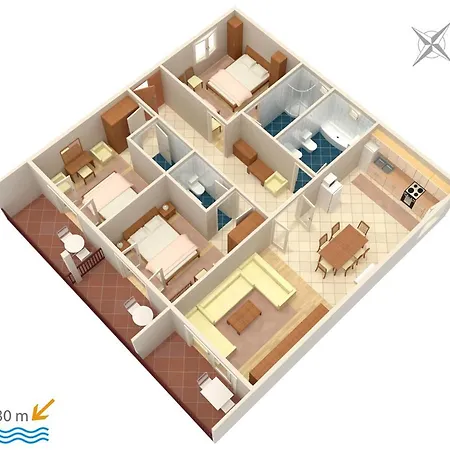 Gornja Vala 4890a 아파트 드레베니크